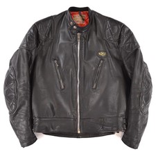 Giacca Moto Lewis Leathers England Real Hide Nera Vintage Uomo 42/~ S-M