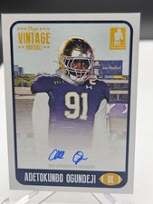 2021 Onyx Vintage Auto Blue Ink /400 Adetokunbo Ogundeji #FAAO Rookie Auto RC
