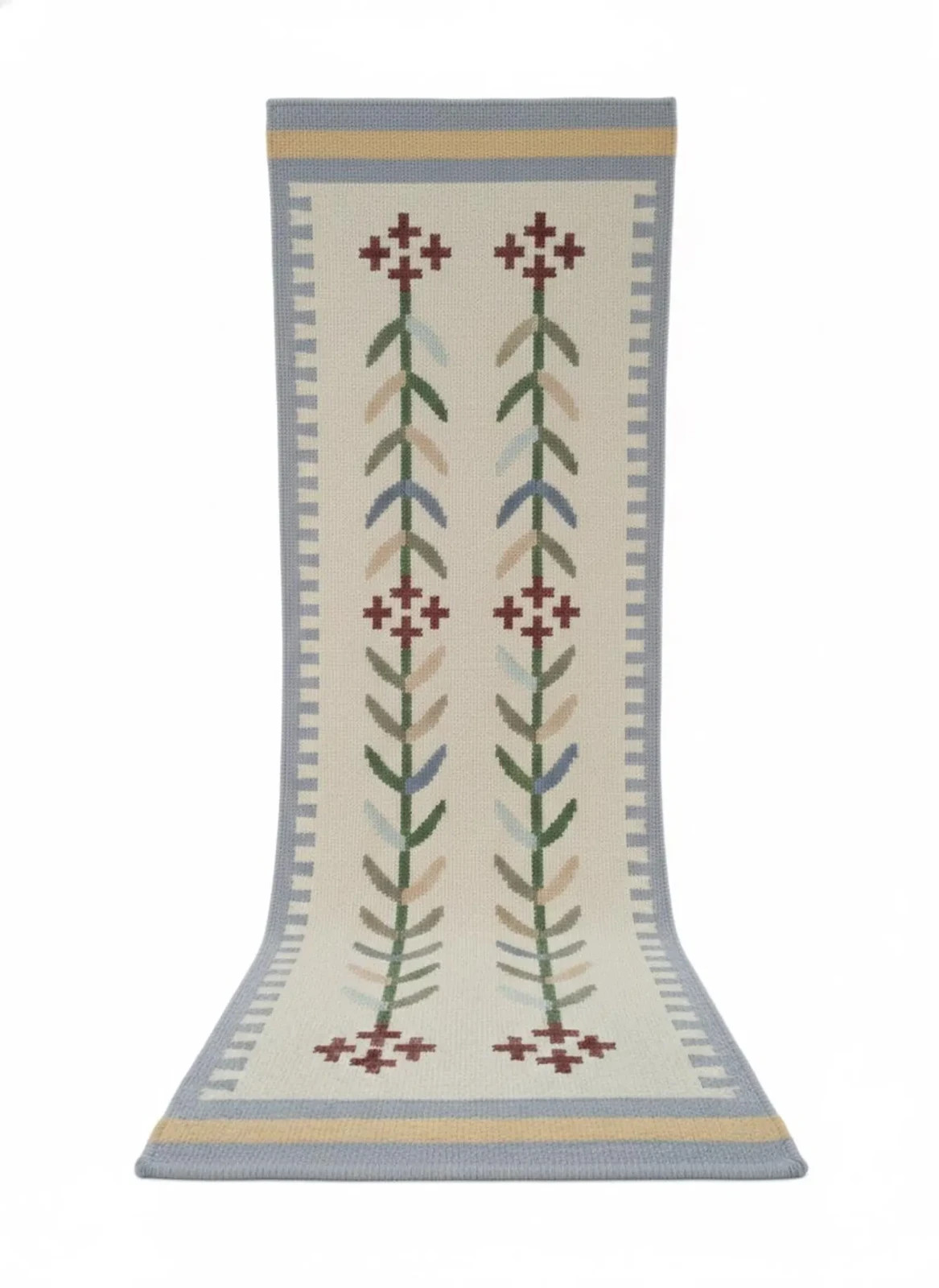 Hand Knotted Runner Wool Kilim Dhurrie Rug Color Multicolor Design Carpet Rug