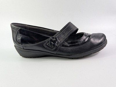 Suave Schwarz Leder Mary Jane Schuhe Uk 5 Eu 38