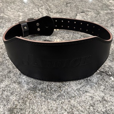 Jaffick XL Weightlifting/Lumbar Back Safety/Support Genuine Leather Belt-Black