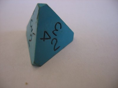 Vintage Gamescience Teal Blue D4 Dice