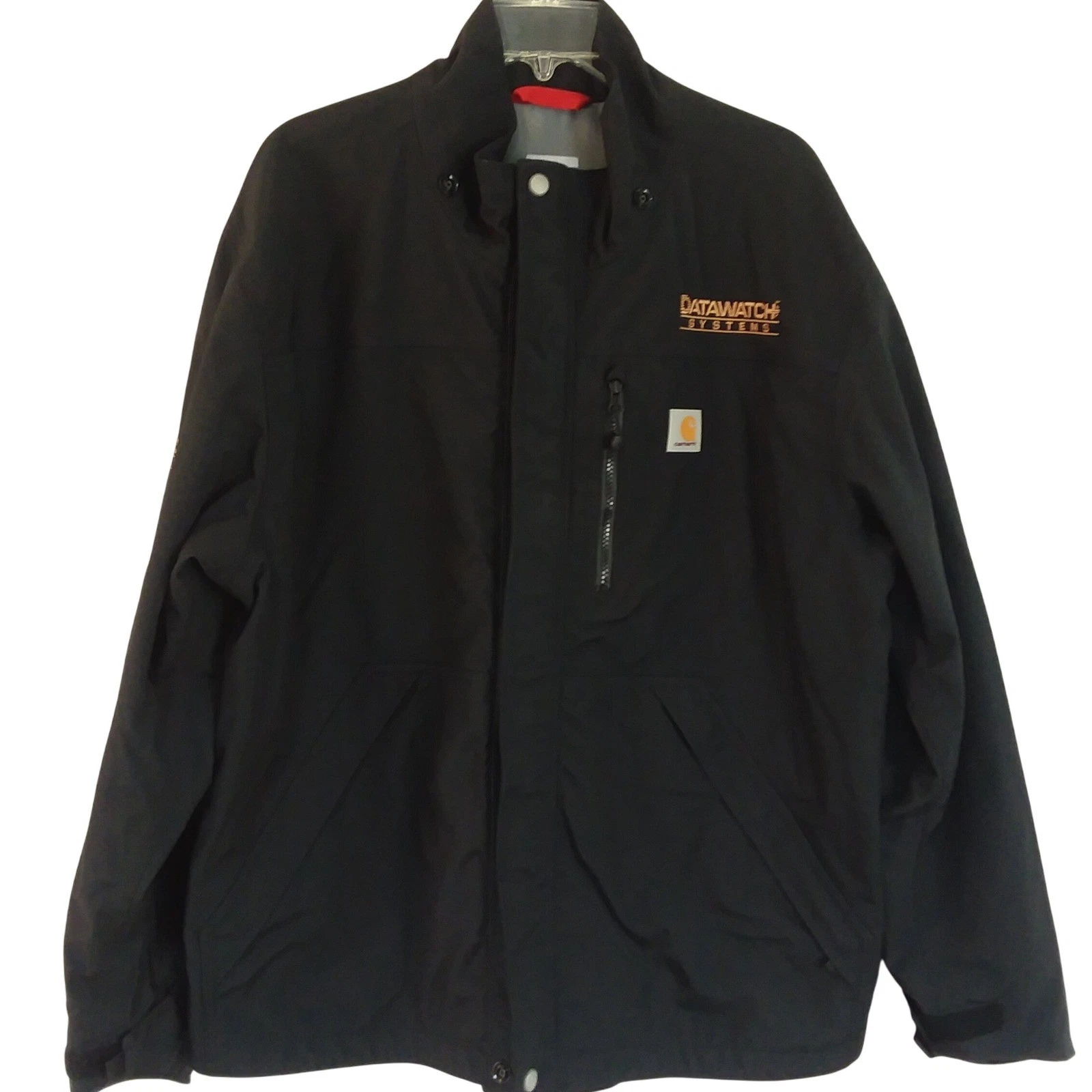 Carhartt Storm Defender Jacket Black Mens L Work *Company logo* No Hood