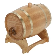 5L Oak Barrel Cask Wooden Storager For Wine Brandy Whiskey Beer Dispenser Keg