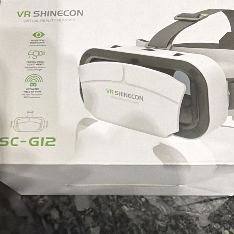 VR SHINECON SC-G12 Smartphone VR Headset 7in Max 90° FOV IPD White/Black