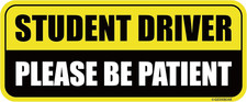 Student Driver Car Magnet - Colorful, Reflective, Weather-Resistant - Rectangula