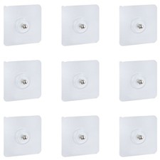 TAODAN 12PCS 18mm Adhesive Suction Sticker for no-Drilling Bathroom Clear