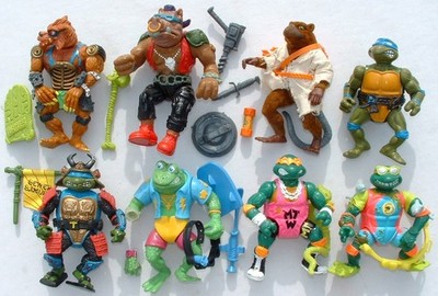 8 LOT  TMNT Bebop, Splinter, Rahzer, Genhis,Samurai Figures +3 Many Accessories