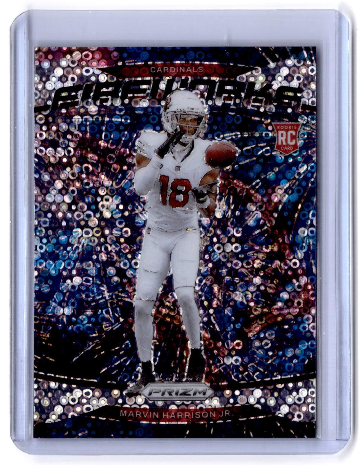 2024 Panini Prizm #20 Marvin Harrison Jr. Fireworks No Huddle Prizm