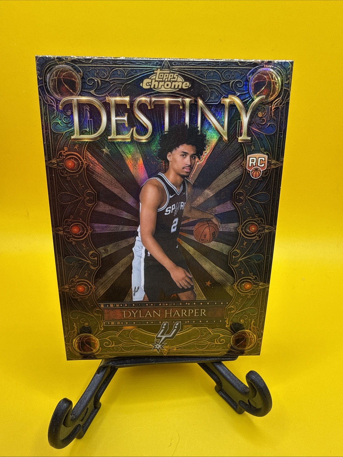 DYLAN HARPER Rookie 2025-26 Topps Chrome Destiny Refractor Spurs RC #D-2