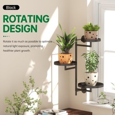 3 Tier Rotating Window Plant Shelves Plant Shelf Indoor Metal Plant Stand