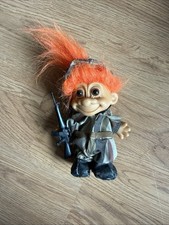 Troll Army Doll Military Camouflage Troll Orange Hair Russ 5" tall