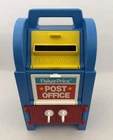 1990 Vintage Post Office Fisher Price Mail Box Pretend Play Toy Set