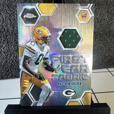 2025 TOPPS CHROME NFL Matthew Golden FIRST YEAR FABRIC REFRACTOR