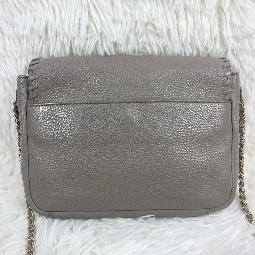 Tory Burch Marion Flap Chain Shoulder Bag Leather Gray Women's From Japan thumbnail 3