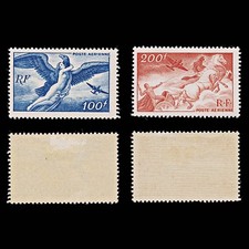 7969: France SG969/970 "Tourism" Set of 2 1947 Sc#C20/C21 Mi750a/751a Mint MH C£