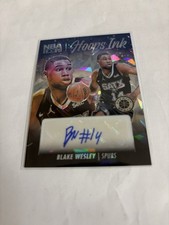 2023 Panini Premium Stock Hoops Ink Cracked Ice Autograph Blake Wesley (HI-WES)