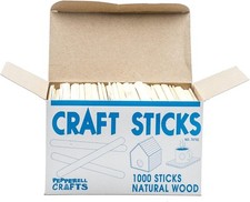 Natural Wood Craft Sticks, 4.25 Inch Popsicle Sticks for Ice Cream, 1- Pack 