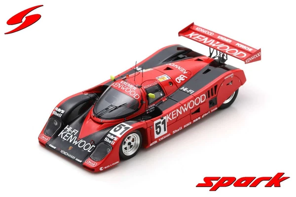 Spark S9891 1:43 Porsche 962 Ck 6 1992 Le Mans Modellauto Rot Resin-image