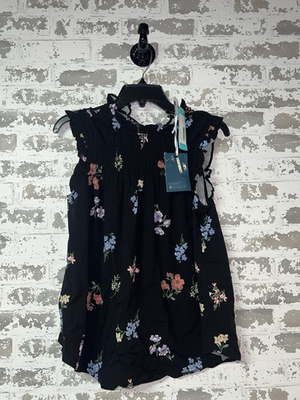 #ad NWT Market amp; Spruce Corona Top Black Floral Print Size SMALL $13.40