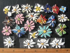 23 Daisy Mosaic Tile Set Mix Size Color Broken China Plate Tiles
