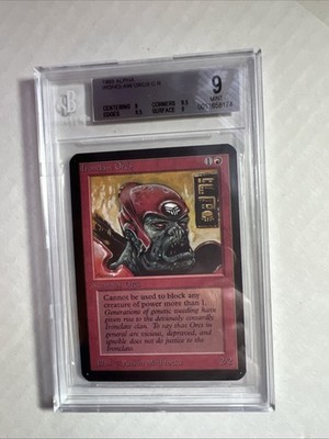 MTG Alpha Ironclaw Orcs BGS 9 Quad++ Mint  (Gem Mint corners, edges) 1993