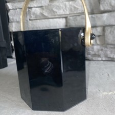 Vintage Luminarc Arcoroc Octime Black Glass I...