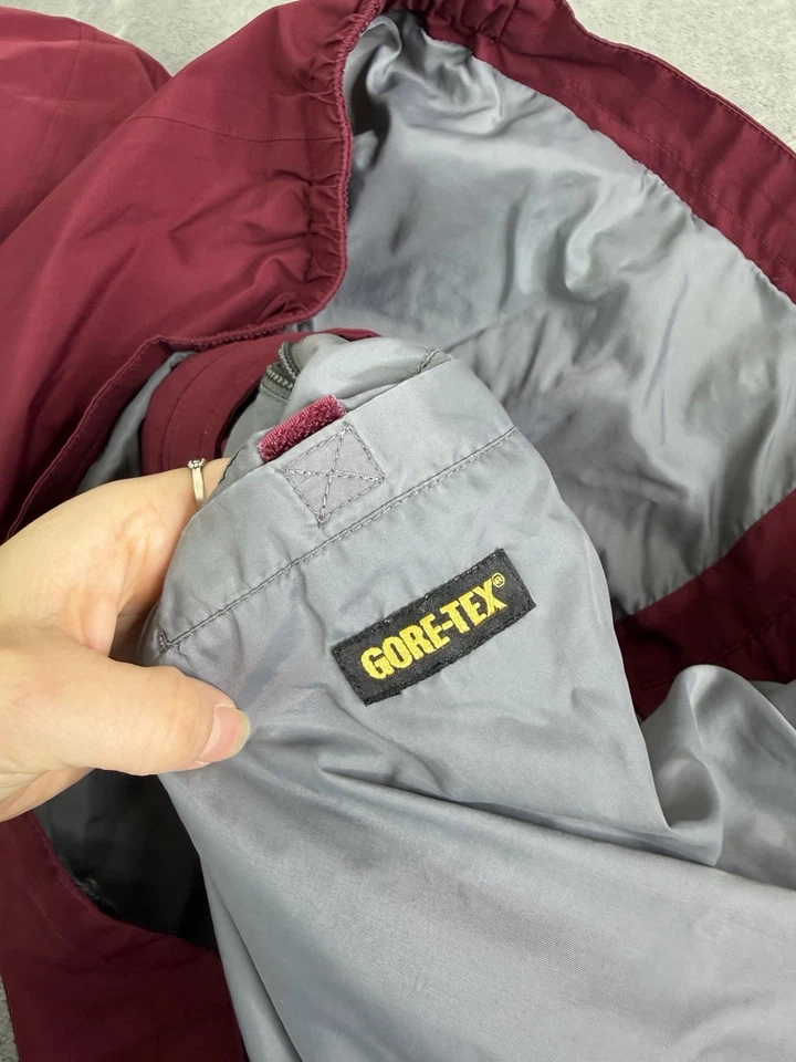 Lands End Gore-Tex Full Zip Windbreaker Jacket Men’s Size XL Red - Image 4 of 4