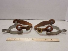VINTAGE Partrade Riding Spurs with Leather Straps Brass buckles. Ready 2 Wear