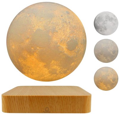 Levitating Moon Lamp, Gift, LED Table Lamp, Levitate & Rotate in Air, Night L...