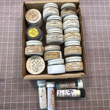 Vtg 18 Pots  Of Premixed Porcelain China Paint for Dollmaking Old Stock