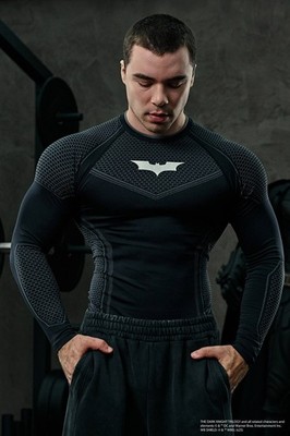 LIMITED YOUNGLA 8004 - BATMAN KOMPRESSION LANGARM SCHWARZ GRÖSSE LARGE