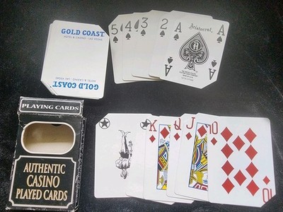 Gold Coast Las Vegas Casino Played Cards Blue Collectible Man Cave Games