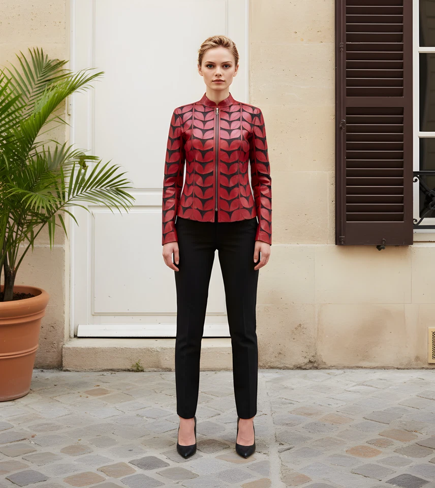 Chaqueta de cuero para mujer Chaqueta de cuero para mujer Chaqueta de cuero Todos los colores Foto 3 de 4