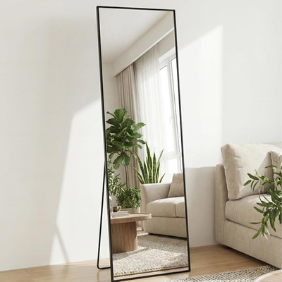 56''X15'' Full Length Mirror, Leaning or Standing Full Body Mirror with Aluminum A