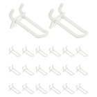 20 Pcs Pegboard Hooks, 2" Plastic Display Hooks for Storage Retail, White