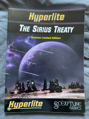 Hyperlite: The Sirius Treaty UNE Edition (Sceaptune Games 2010 NM) Traveller RPG