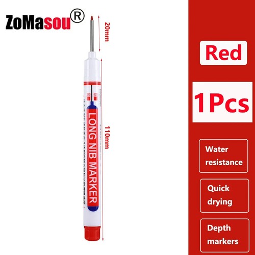 White Long Head Markers Pen 2cmWoodworking Deep Hole Marker Pens Metal Carpenter - Picture 67 of 70