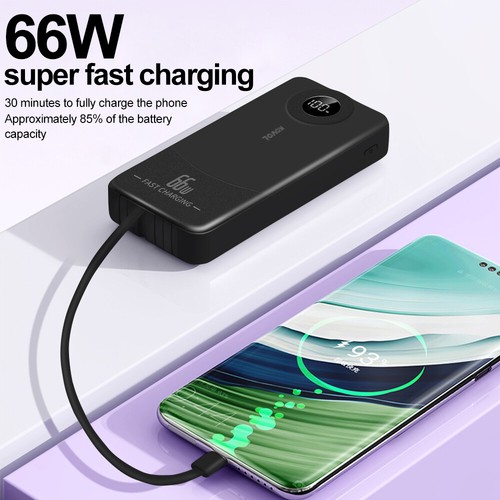 50000mAh Power Bank 66W USB C Schnellladegerät Externer Batterie Ladegerät Handy - Bild 3 von 15