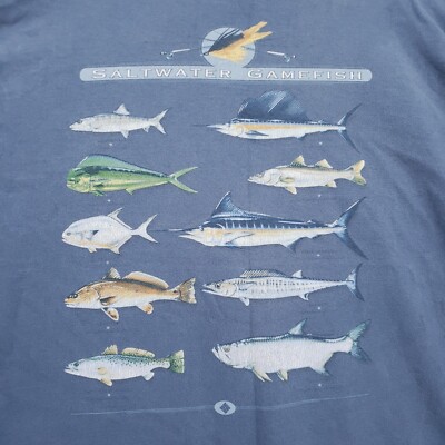 00s Columbia Saltwater Gamefish Tシャツ XXL Columbia Sportswear Saltwater Gamefish Fishing Shirt White