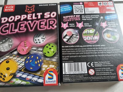 Doppelt so Clever Würfelspiel  8+  1-4 Spieler incl. 6 laminierte Blätter