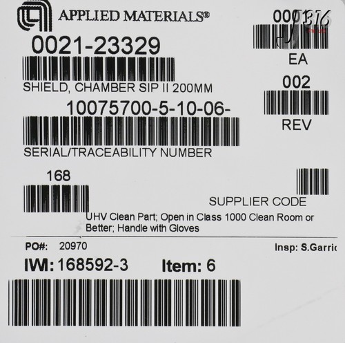 21657 MATERIALES APLICADOS ESCUDO, CÁMARA, SIP II 200MM (NUEVO) 0021-23329 - Imagen 6 de 6