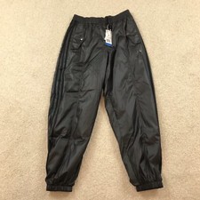 Adidas Womens Small Blue Version Woven Joggers Pants HR3425 Wide Leg Loose Fit