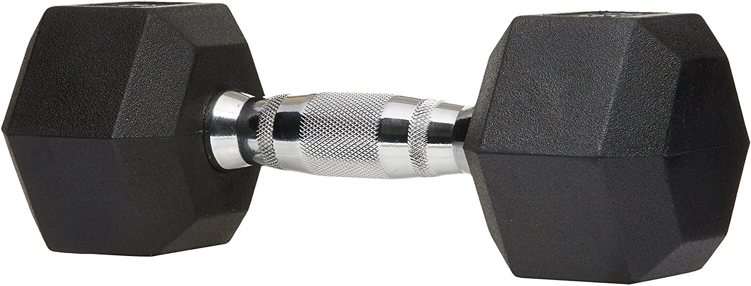 Rubber Encased Hex Dumbbell pair of 2, 30 lbs each,