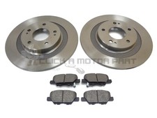 2 dischi e pastiglie freno posteriori per Mitsubishi Outlander Mk3 2.0 2.2 2013-2015