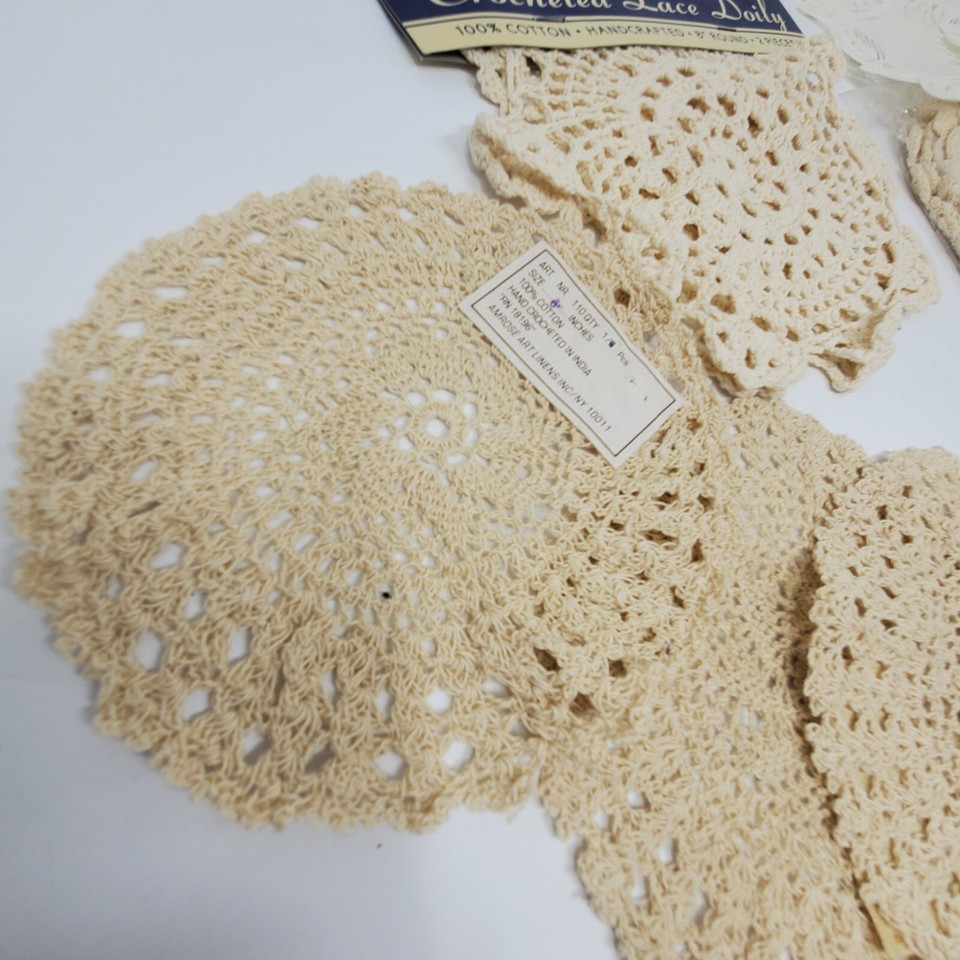 Vintage Lot Vintage Lace & Crochet Doilies Cotton And Linen Variety 22