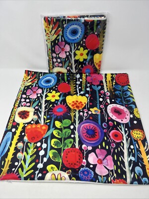 Set 2 Bright Floral Soft Pillow Covers/Sofa/Cases SOFT- zippered - NEW (76)