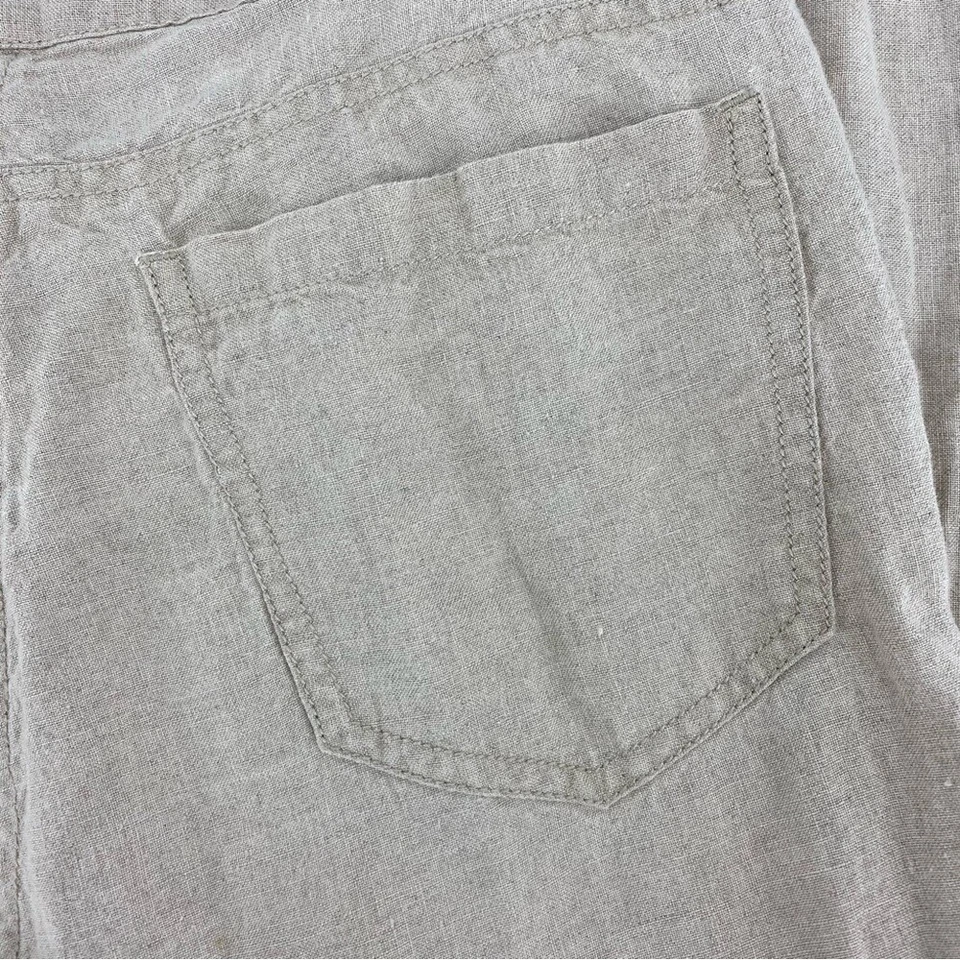 Pantalones capri Cream Eileen Fisher con puños color topo talla 4 Foto 4 de 4