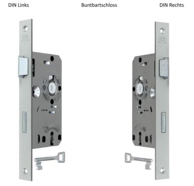 BKS Zimmertürschloss, Einsteckschloss, BB 55/72/8 DL/DR,Stulp: 24 x 235mm eckig