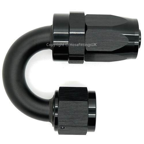 AN-16 AN16 BLACK JIC 180 Degree Swivel FAST FLOW Fuel Oil Braided Hose Fitting - 第 1/1 張圖片